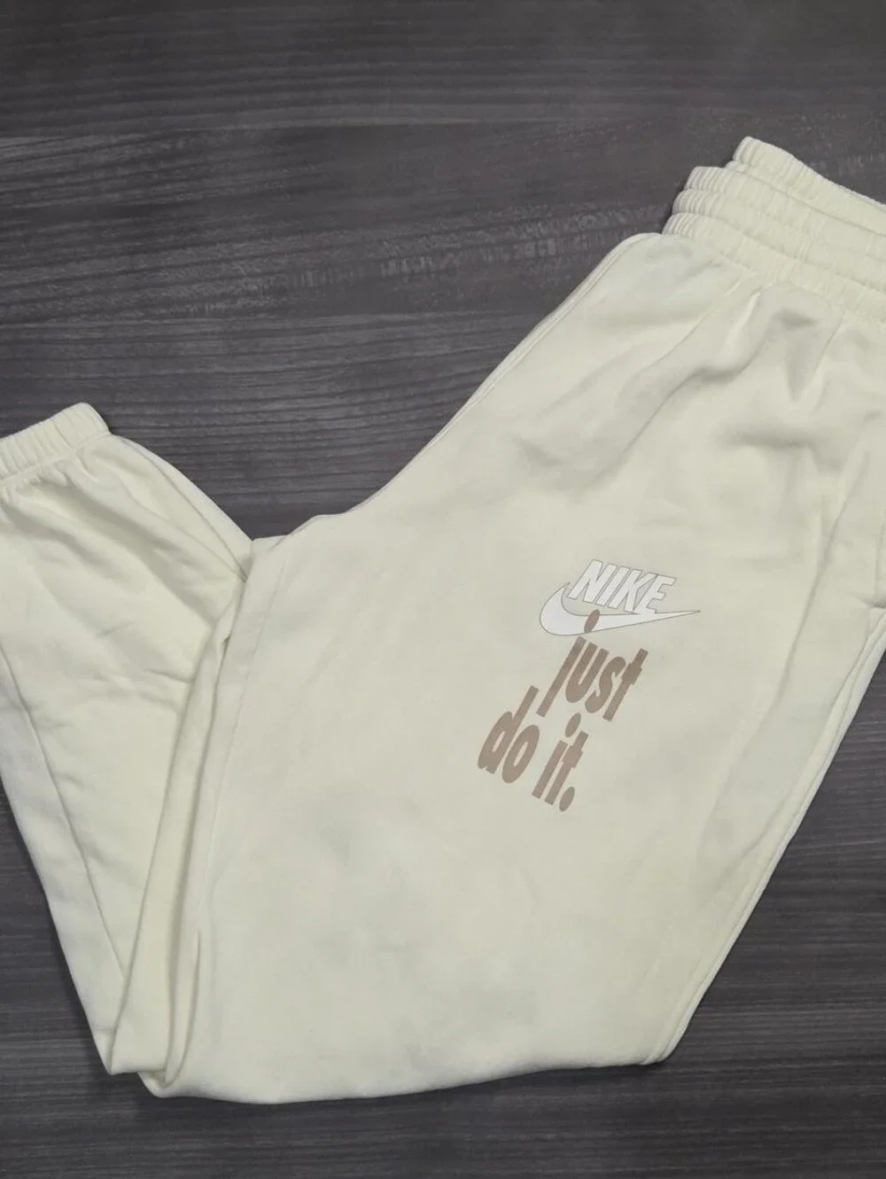 Nike Youth Classic Jogger Cream Fleece Sweatpants Size XL Loose Fit